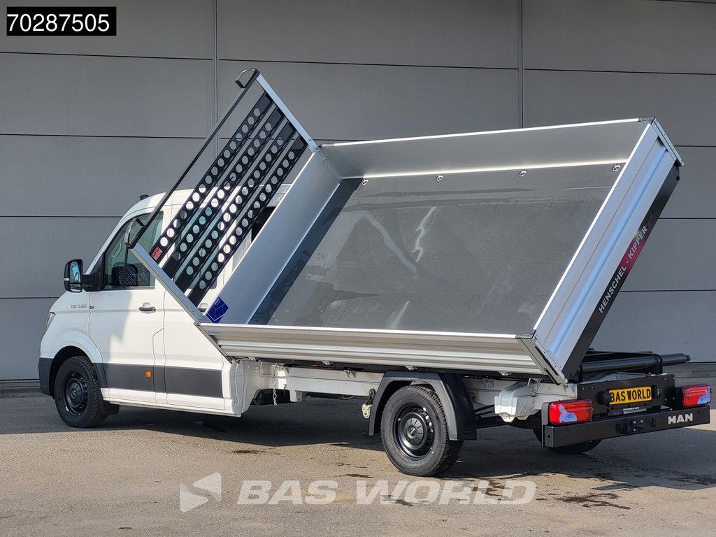 MAN TGE 3.180 Driezijdige Kipper Automaat Dubbel Cabine 2025 Facelift 180PK Trekhaak LED Navi ACC Airco Cruise Euro6 Kipper Tippe Benne Kieper DC Doka Mixto 3m3 Airco Trekhaak Cruise control