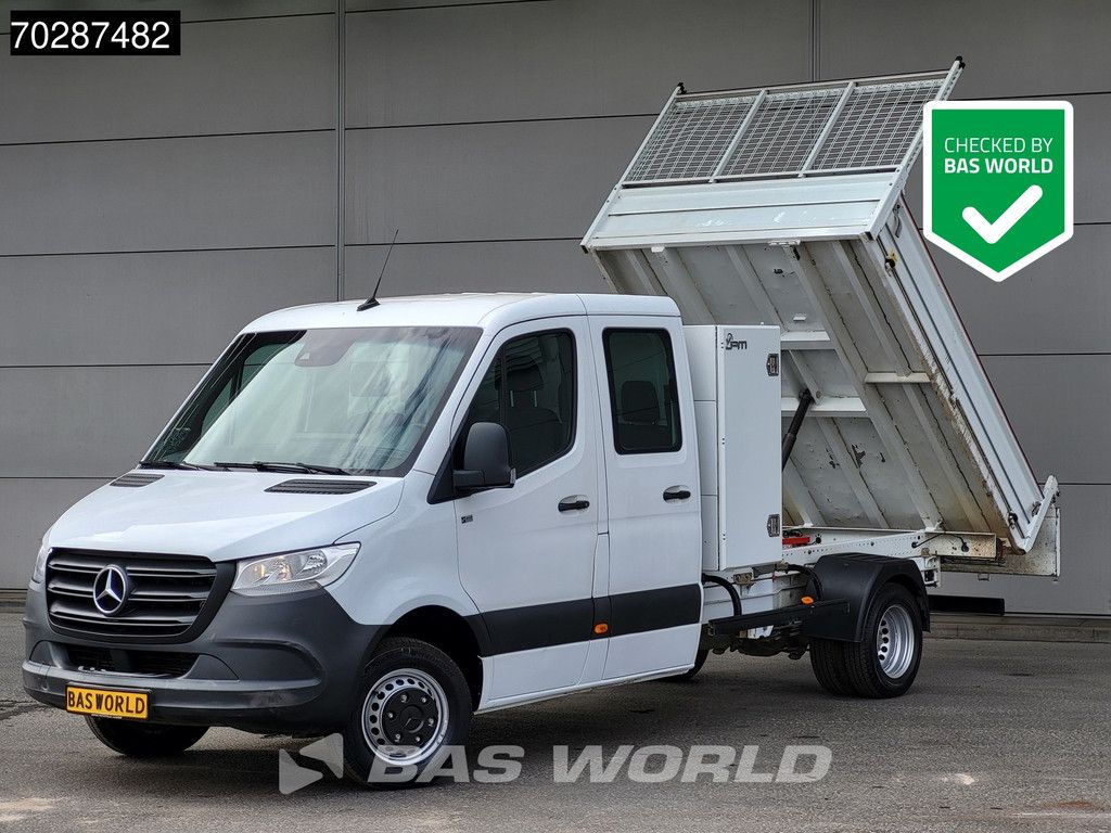 Mercedes Sprinter 514 CDI Kipper Dubbel Cabine Dubbellucht 3,5t Trekhaak Airco Cruise Euro6 Tipper Benne Kieper Klima AHK Tempomat