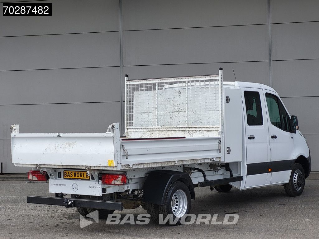 Mercedes Sprinter 514 CDI Kipper Dubbel Cabine Dubbellucht 3,5t Trekhaak Airco Cruise Euro6 Tipper Benne Kieper Klima AHK Tempomat
