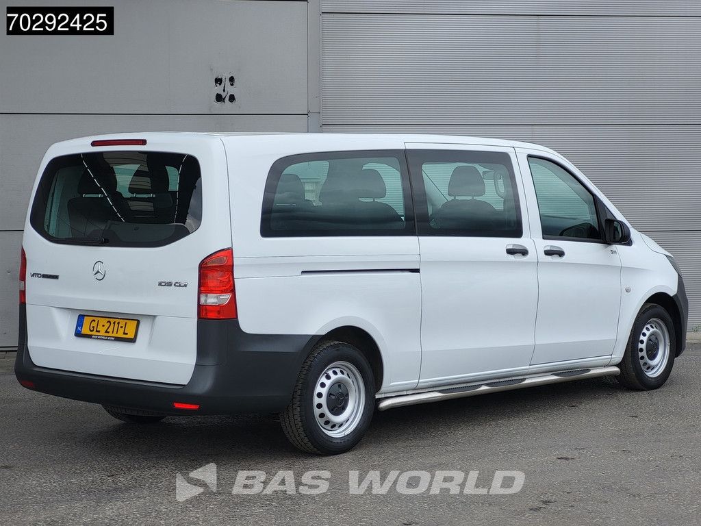 Mercedes Vito 109 Personenvervoer 8-Persoons L3H1 Airco APK 01-2026 Euro6 TV Taxi Kombi Passenger Transport Tourer L3 Long Klima