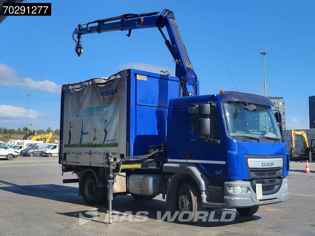 DAF LF LF 260 4X2 HIAB 111 B-2 Hiduo Crane Kran Remote control Tailgate Automatic ACC Euro 6