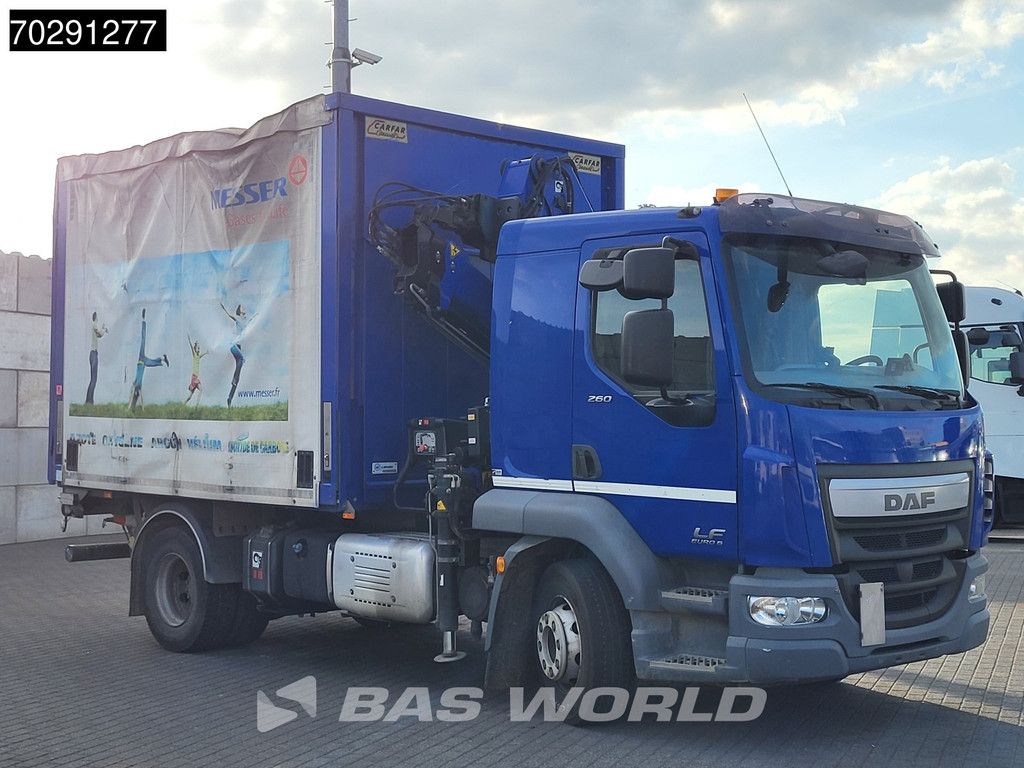 DAF LF LF 260 4X2 HIAB 111 B-2 Hiduo Crane Kran Remote control Tailgate Automatic ACC Euro 6