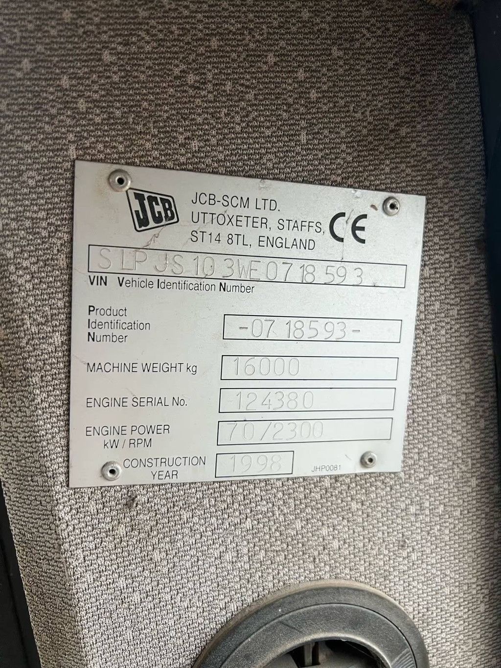 Mobilbagger JCB JS160W Diesel 1998