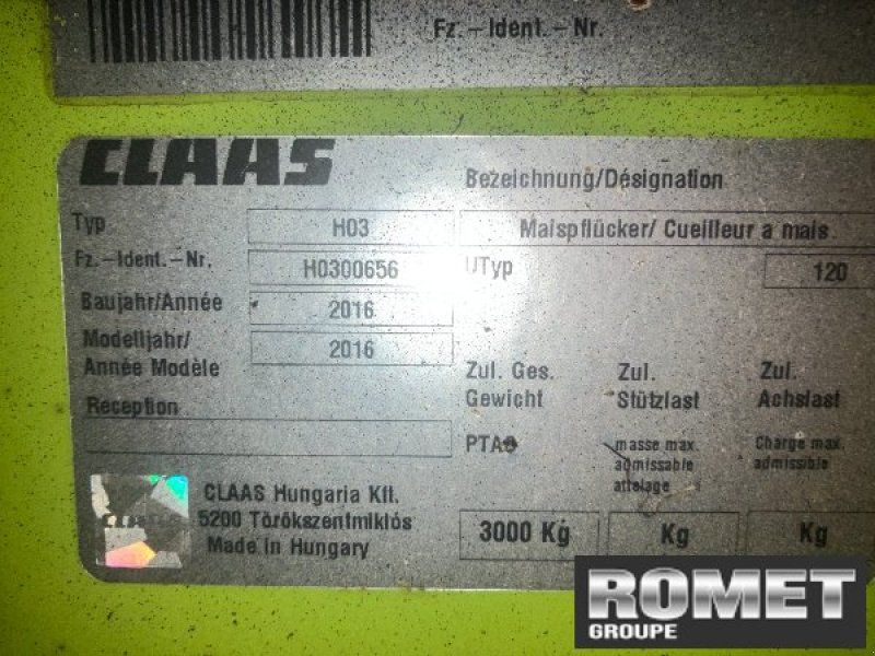 Claas CORNSPEED 8-75