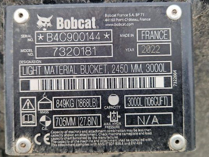 Bobcat 3000 Litres