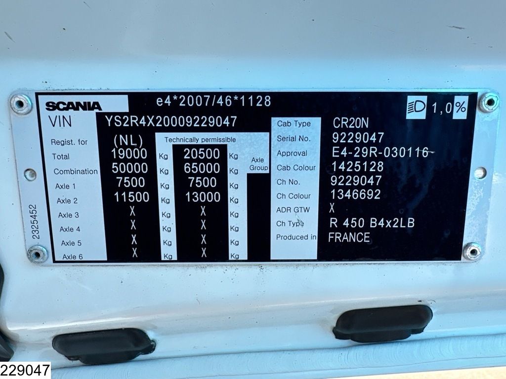Scania R 450 6x2, EURO 6, Retarder, Standairco