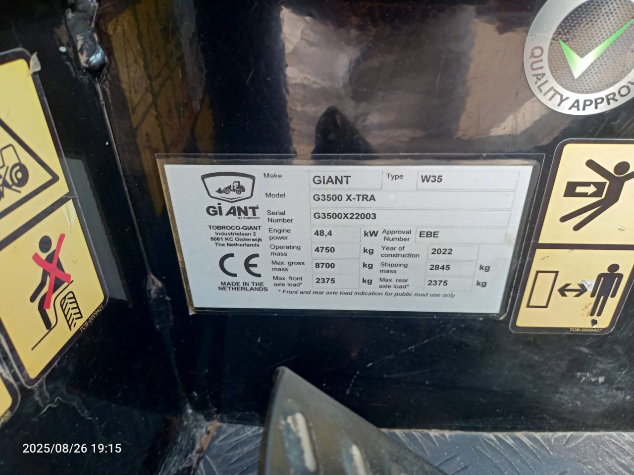 Giant G3500 Xtra shovel 2022/ met cabine
