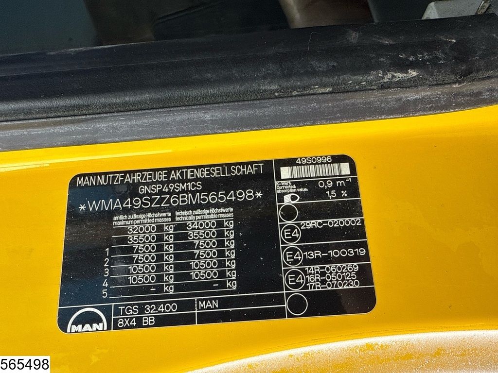 MAN TGS 32 400 8x4, Leaf suspension, Hub reduction