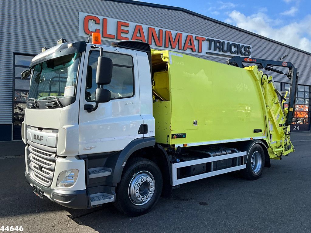 DAF FA CF 340 Euro 6 NTM 15m³ + PM 4 Tonmeter laadkraan