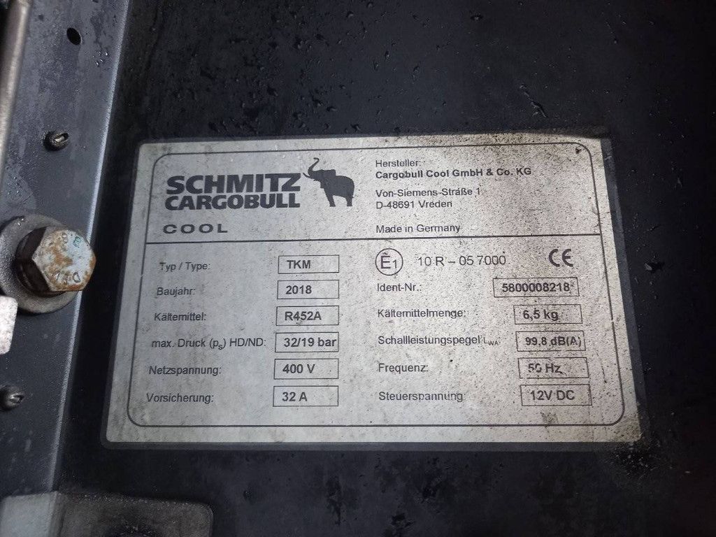 Reefer Oplegger Schmitz Cargobull Auflieger Tiefkühler Standard 2018