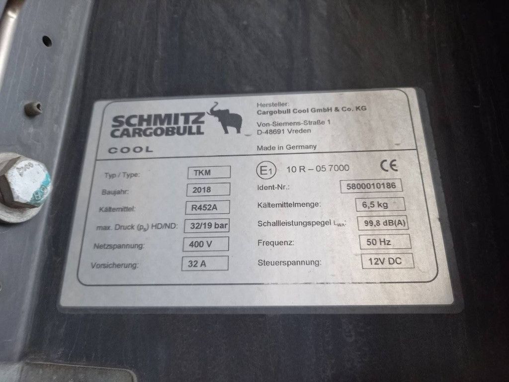 Reefer Oplegger Schmitz Cargobull Auflieger Tiefkühler Standard 2018
