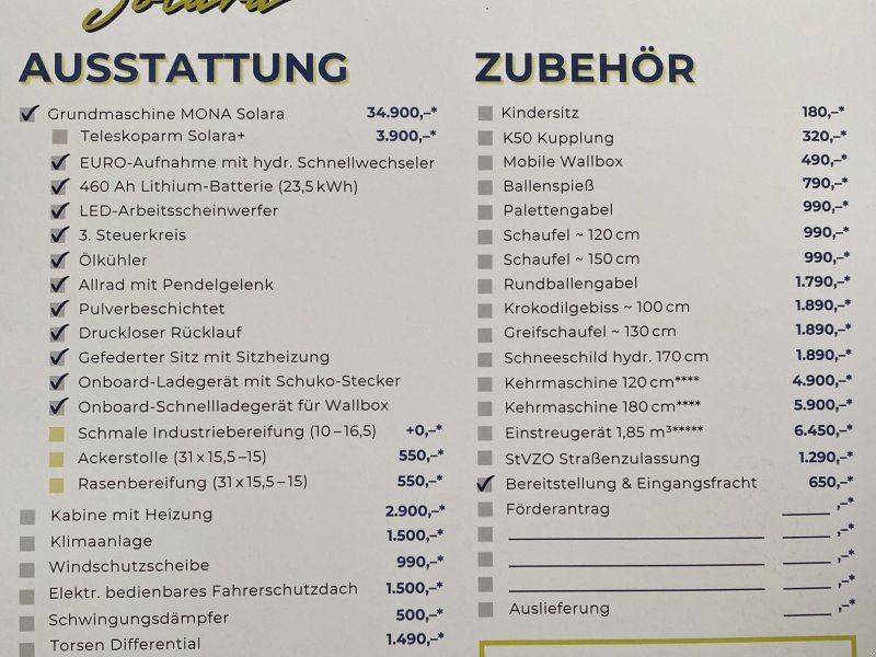 MONA Solara Telesklader elektrisch Akku