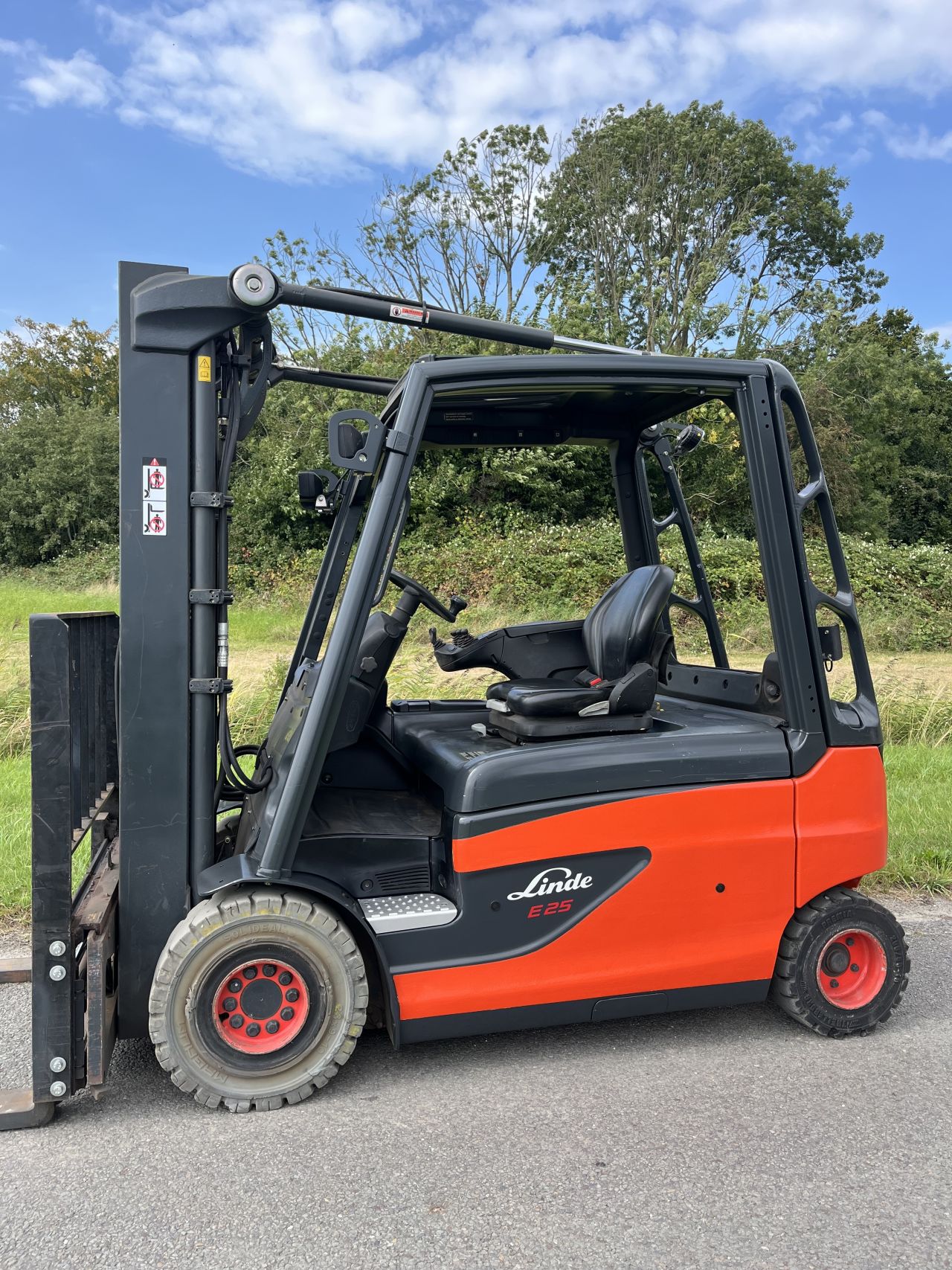 Linde E25L elektrische triplo Sideshift vorkversteller
