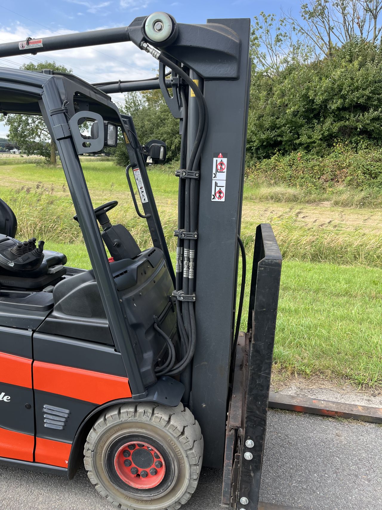 Linde E25L elektrische triplo Sideshift vorkversteller