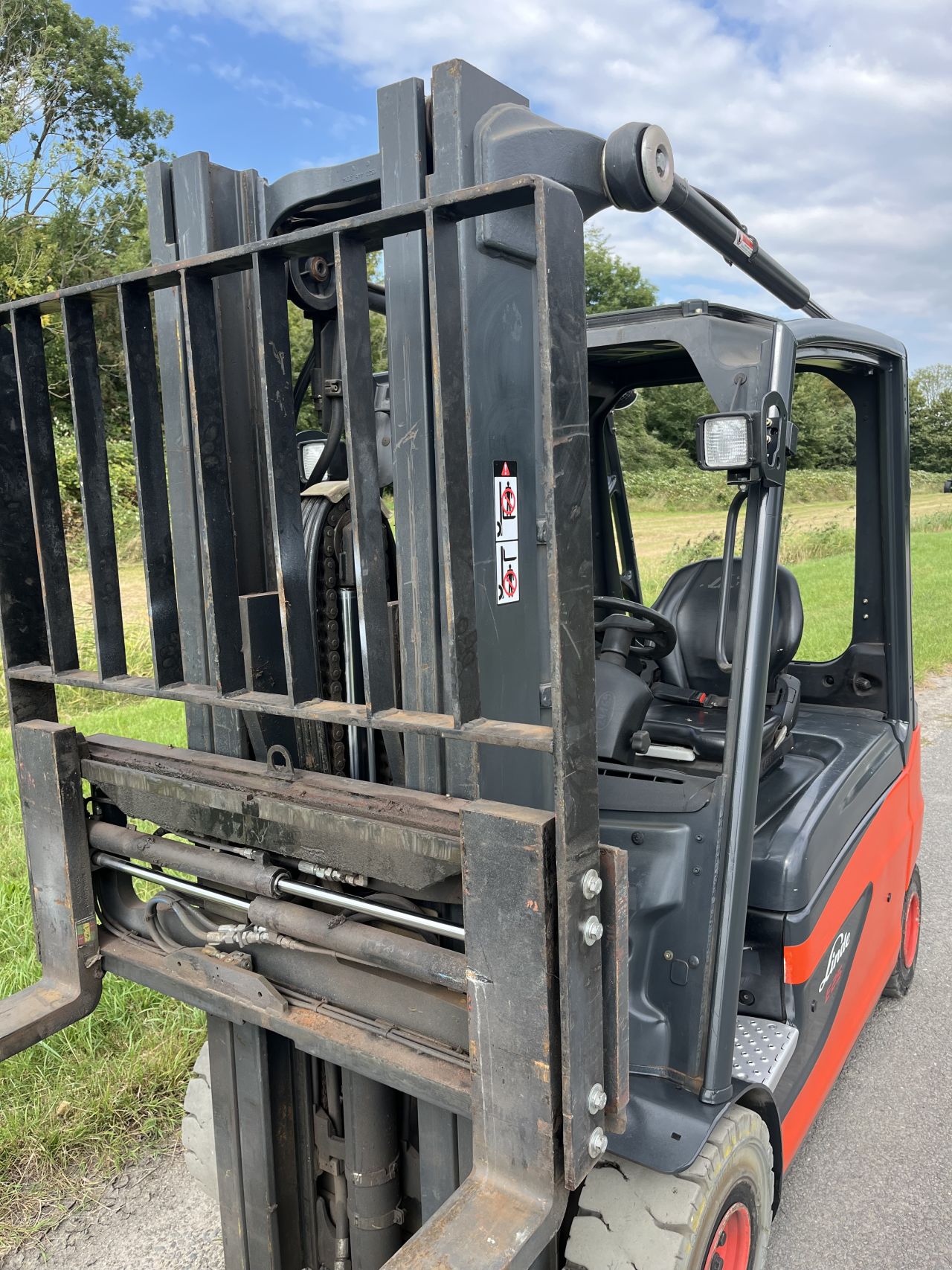 Linde E25L elektrische triplo Sideshift vorkversteller