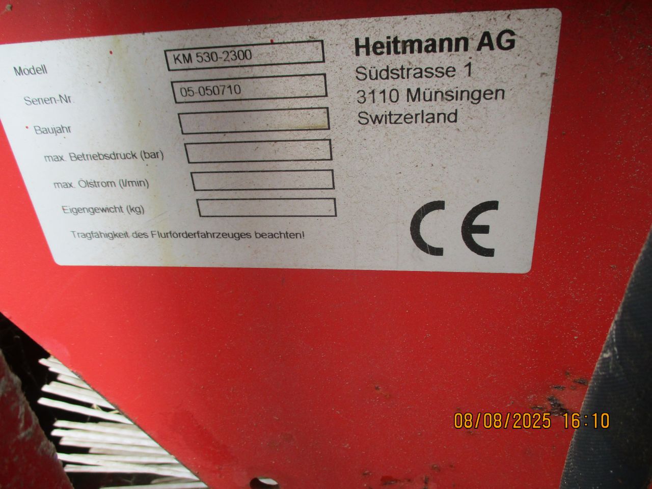 Heitmann km 530 veegmachine