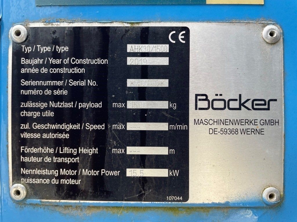 Böcker AHK 30/1500