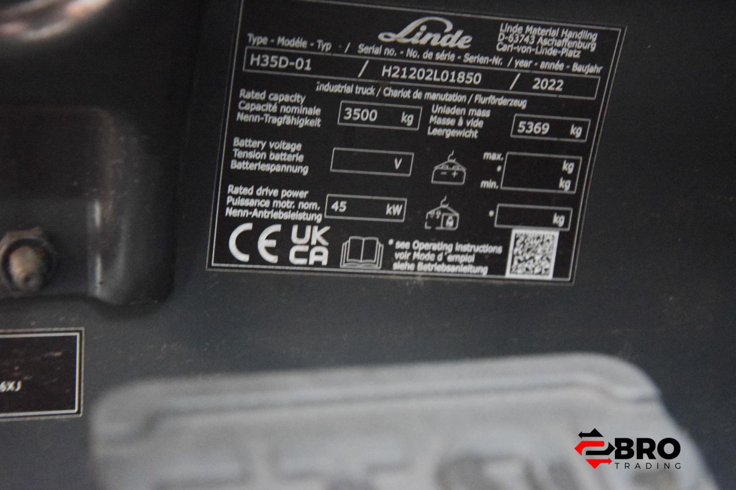 Linde H35D-01 1202 Triplex Container Spec 865 uur!!
