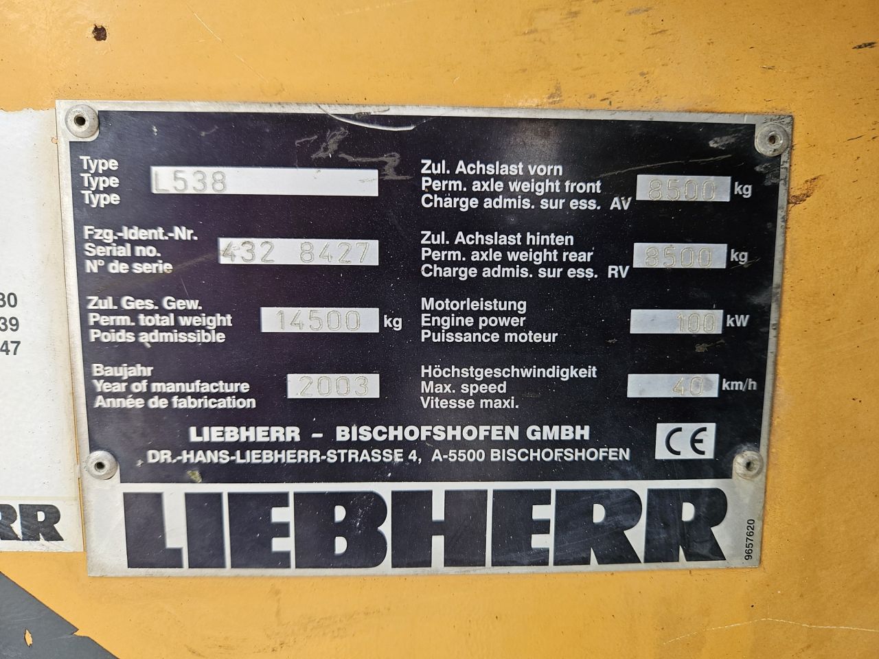 Liebherr L538 wiellader