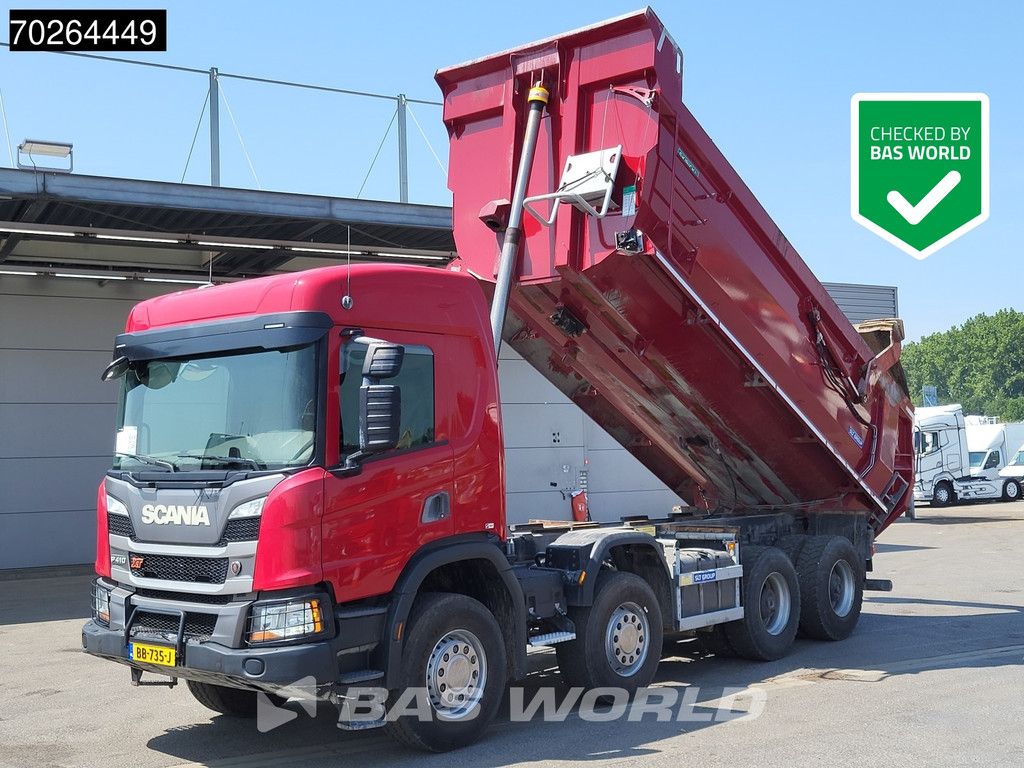 Scania P410 8X4 NL-Truck 19m3 tipper box heating Big-Axle Steelsuspension Automatic