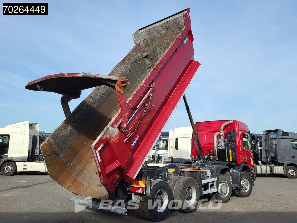 Scania P410 8X4 NL-Truck 19m3 tipper box heating Big-Axle Steelsuspension Automatic