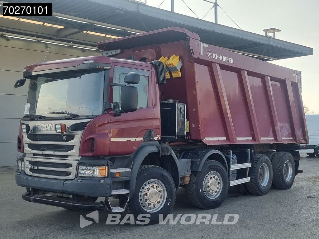 Scania P410 8X4 28m3 KH Kipper Big-Axle Steel suspension Euro 6