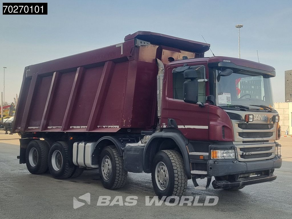 Scania P410 8X4 28m3 KH Kipper Big-Axle Steel suspension Euro 6