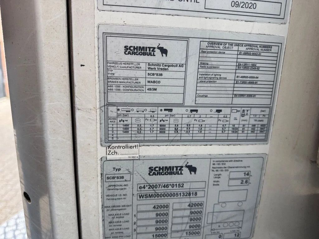 Schmitz Cargobull SKO 24 5x Meatrails Rohrbahnen Fleisch Carrier Vector 1950MT