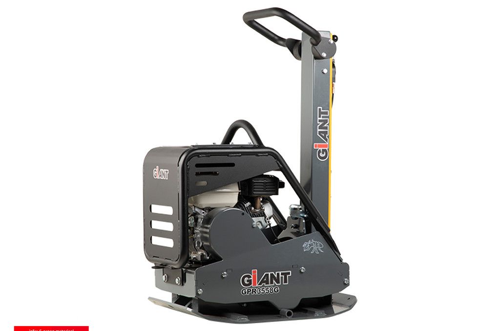 Giant GPR3558G trilplaat schakelbaar 3500kg 60 cm breed benzine of diesel met wielstel