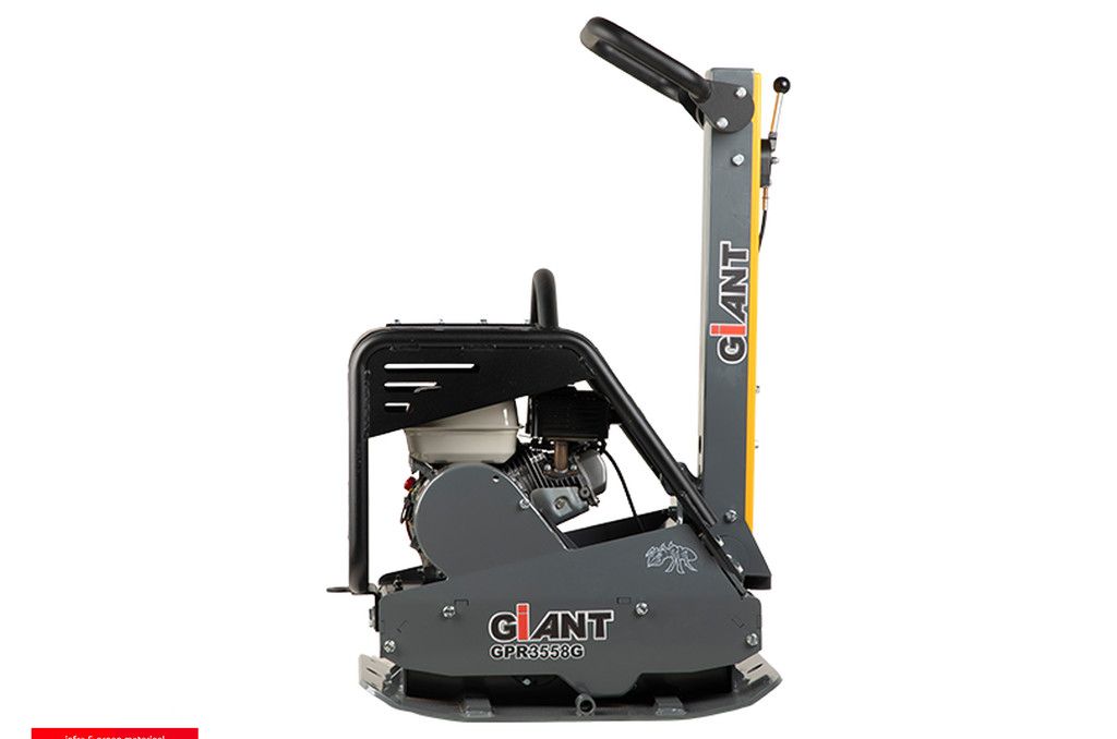 Giant GPR3558G trilplaat schakelbaar 3500kg 60 cm breed benzine of diesel met wielstel