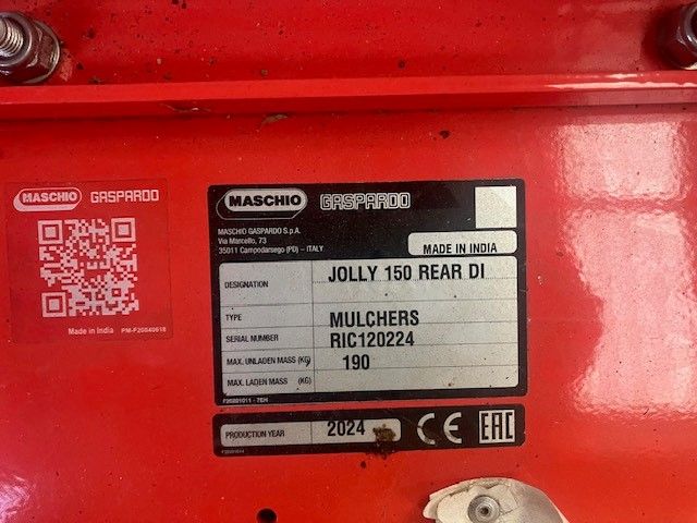 MASCHIO Jolly 150 frontmaaier werkbreedte 150 cm