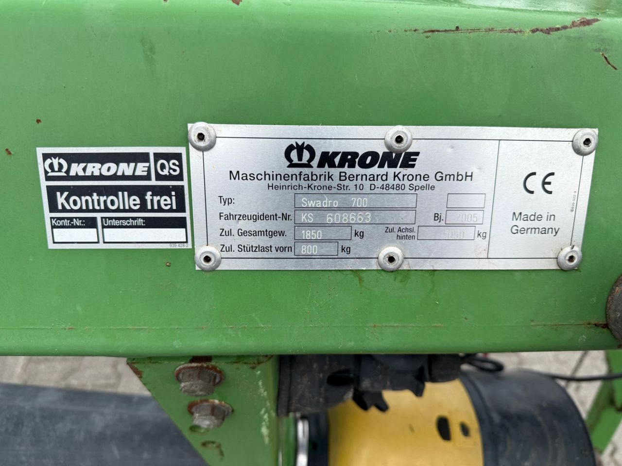 KRONE Swadro 700 hark met middenafleg 7 meter