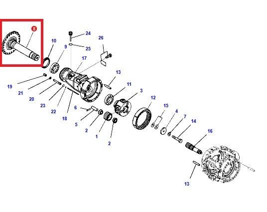 Komatsu WA480-8 SHAFT 421-22-H2731