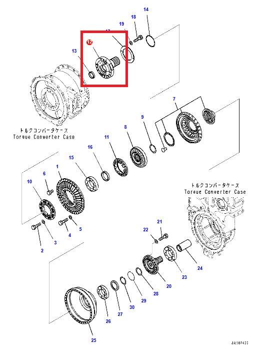 Komatsu WA800-8 SHAFT 42C-13-22520