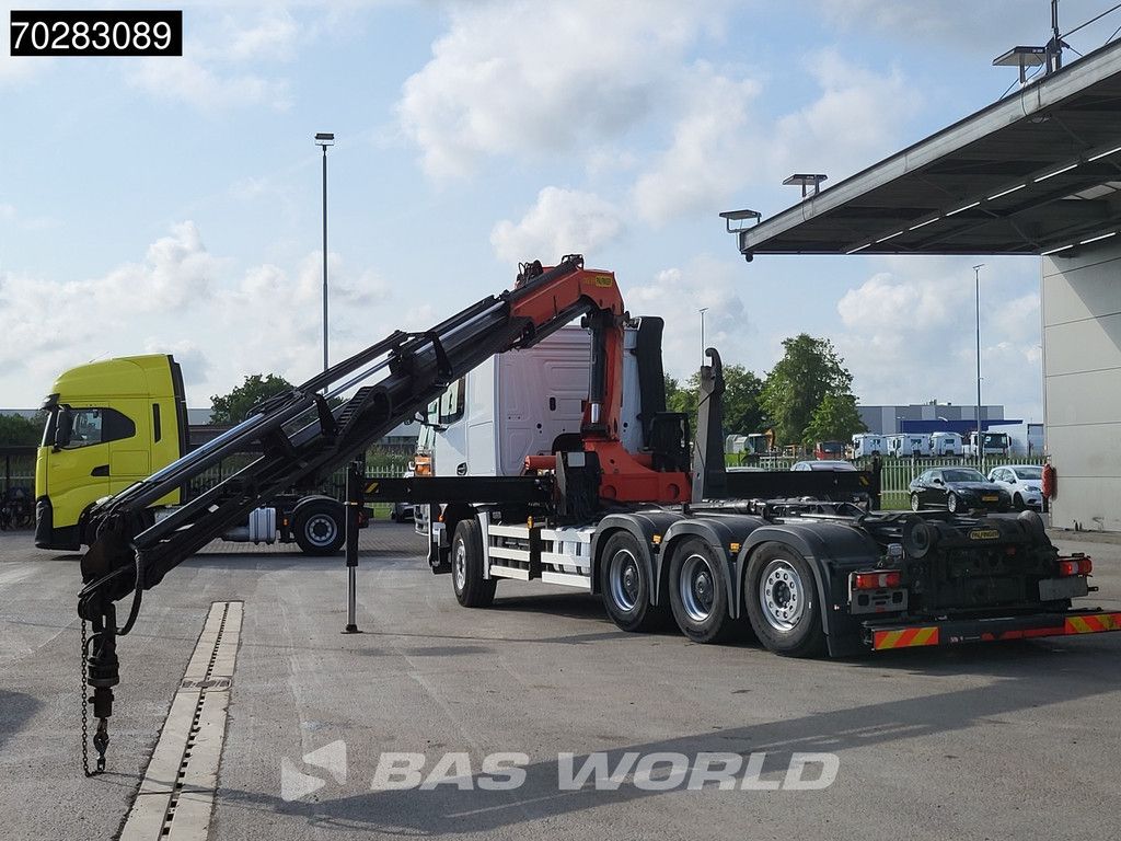 Mercedes Actros Arocs 3245 8X4 Palfinger PK22002 EH Crane 17tons hooklift Big-Axle Lift+Lenkachse Navi Euro 6