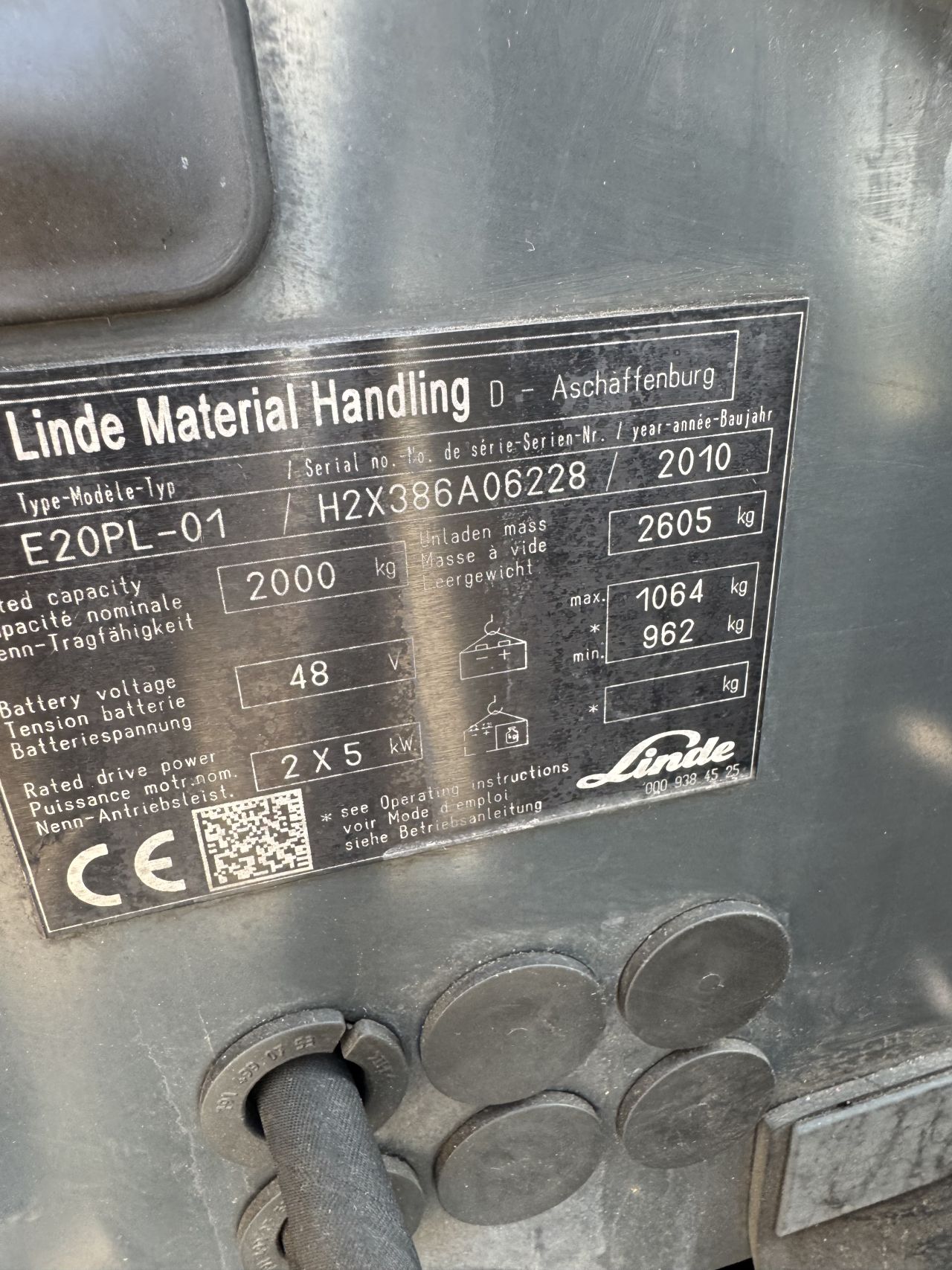 Linde E20 (2010/2020) 4-wiel elektrische heftruck