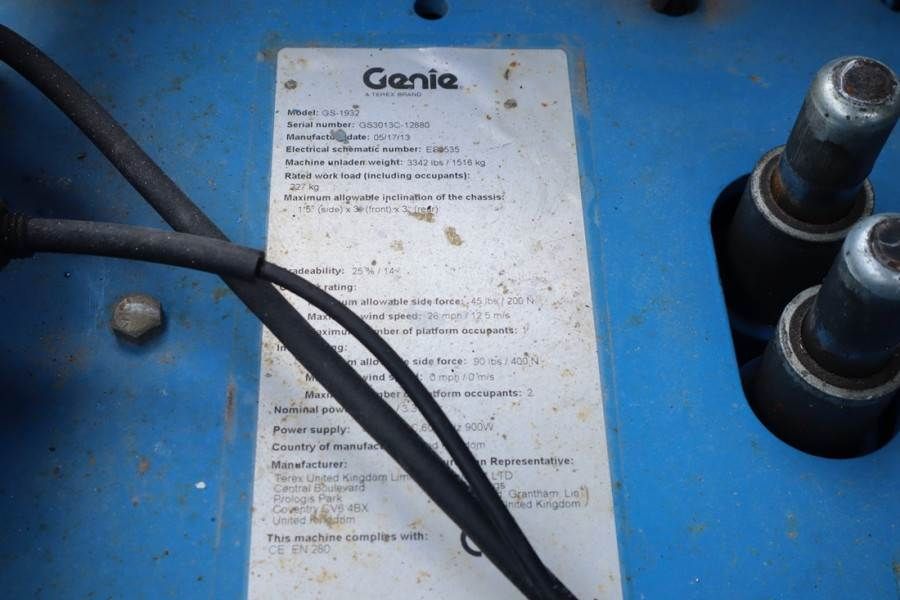 Genie GS1932 Electric, Working Height 7.8 m, 227kg Capac