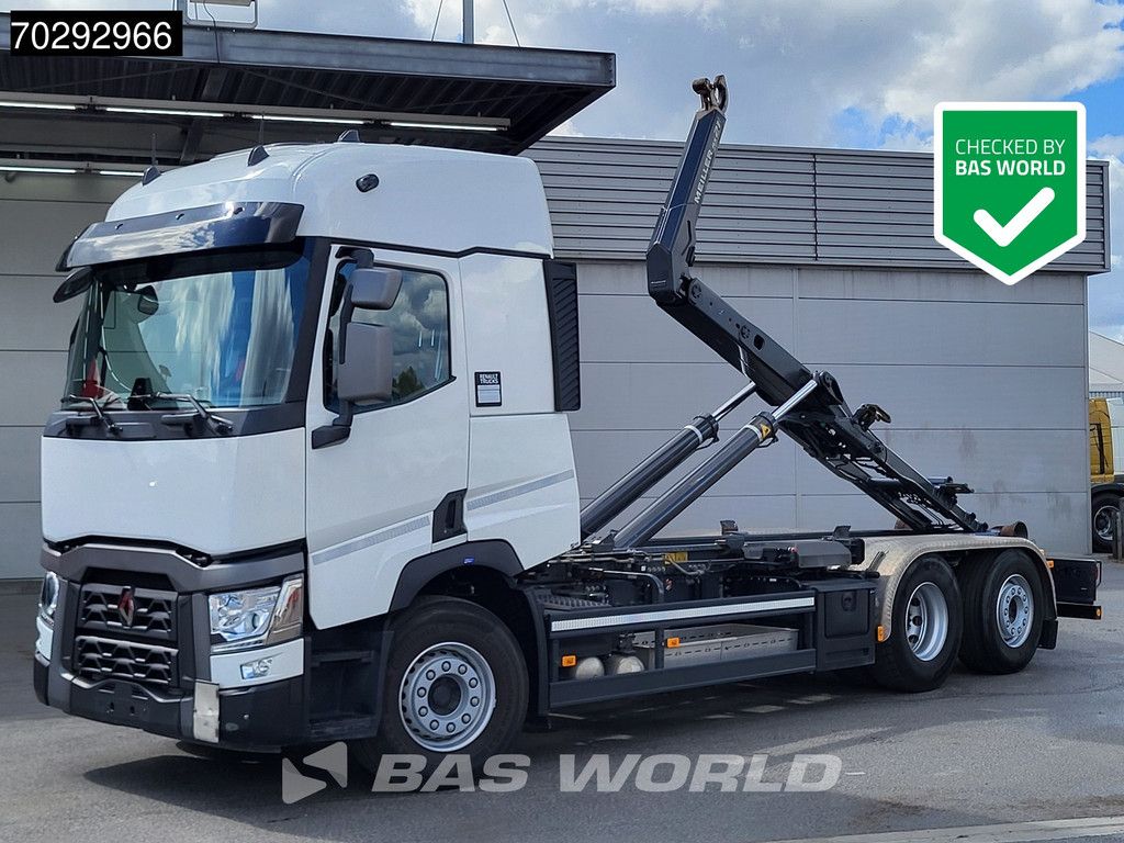 Renault T 480 6X2 Optibrake+ Meiller S21.7 Hooklift Lift+Steering-Axle Navi ACC Automatic Euro 6