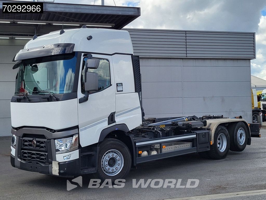 Renault T 480 6X2 Optibrake+ Meiller S21.7 Hooklift Lift+Steering-Axle Navi ACC Automatic Euro 6