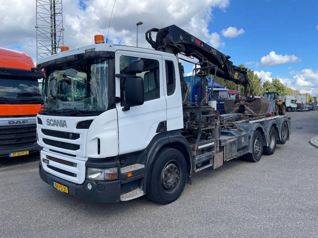 Scania P320 Containerauto 8x2 Haak 26T Multilift XR / Hiab 244 EP-3 Hipro