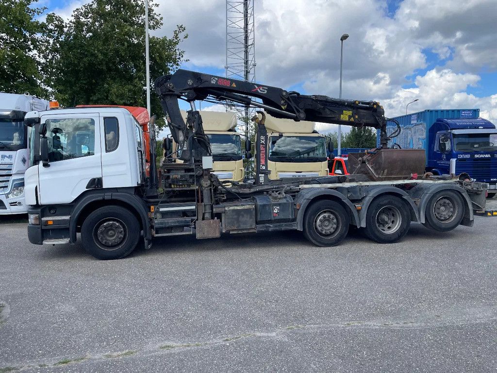 Scania P320 Containerauto 8x2 Haak 26T Multilift XR / Hiab 244 EP-3 Hipro
