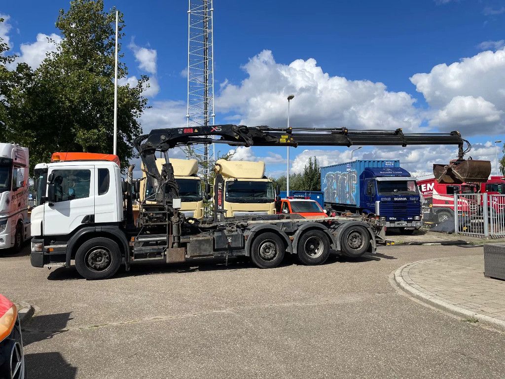 Scania P320 Containerauto 8x2 Haak 26T Multilift XR / Hiab 244 EP-3 Hipro