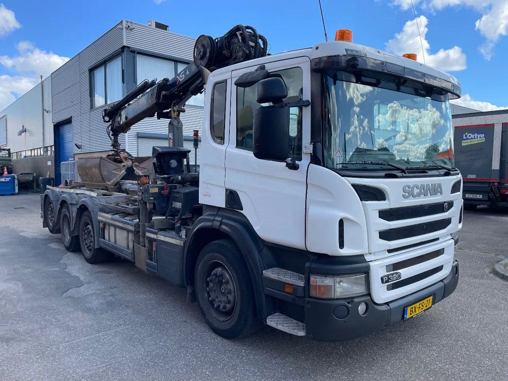 Scania P320 Containerauto 8x2 Haak 26T Multilift XR / Hiab 244 EP-3 Hipro