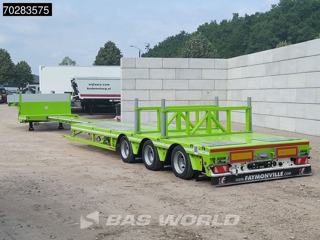 Faymonville F-S43-1AAF 3 Achsen Extendable Twistlocks 3x Hydraulic Steering Galvanised
