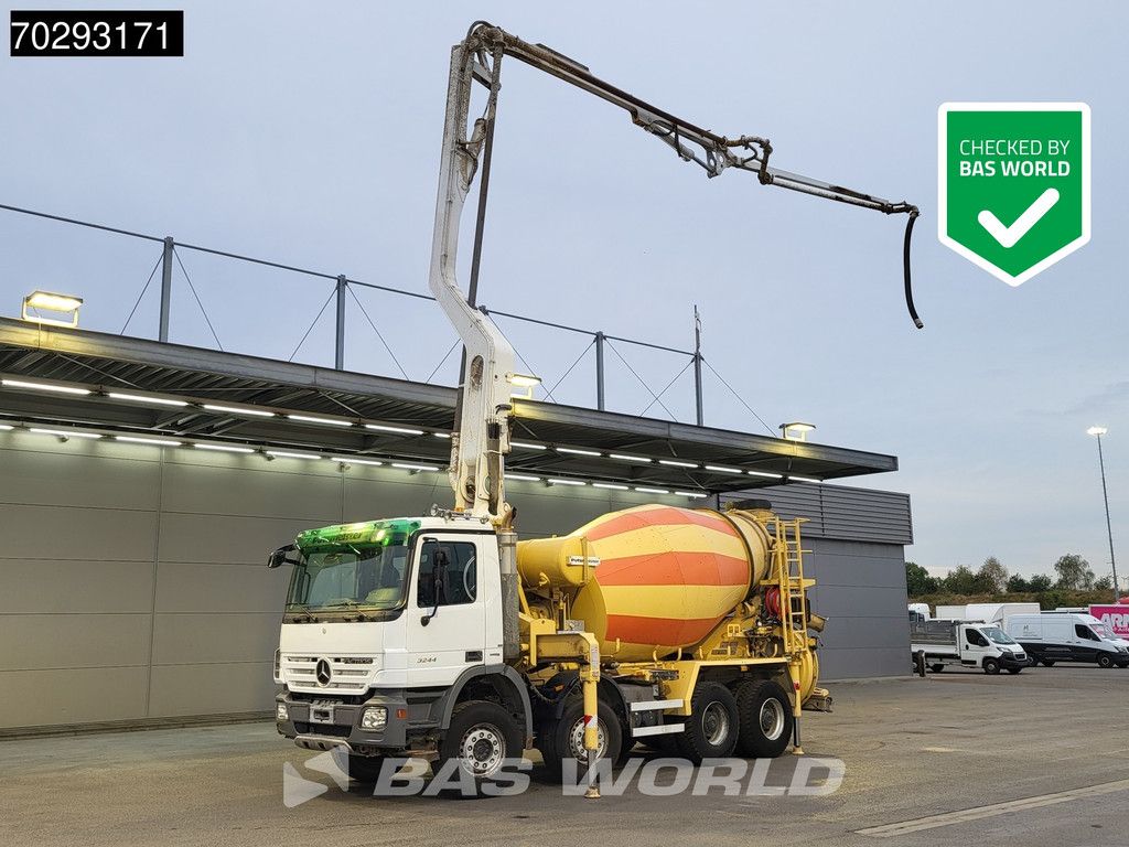 Mercedes Actros 3244 8X4 Retarder Putzmeister 24 Mtrs Pumi Big-Axle 3-Pedals Euro 4