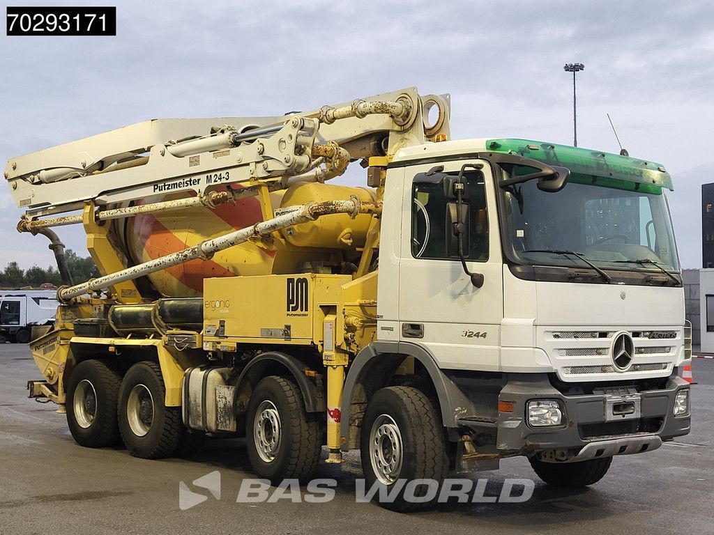 Mercedes Actros 3244 8X4 Retarder Putzmeister 24 Mtrs Pumi Big-Axle 3-Pedals Euro 4