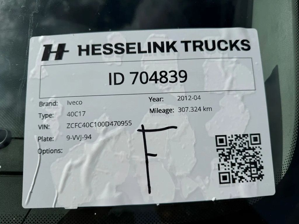 Iveco Daily 40C17 BE Combinatie Veldhuizen schuifzeil opbouw