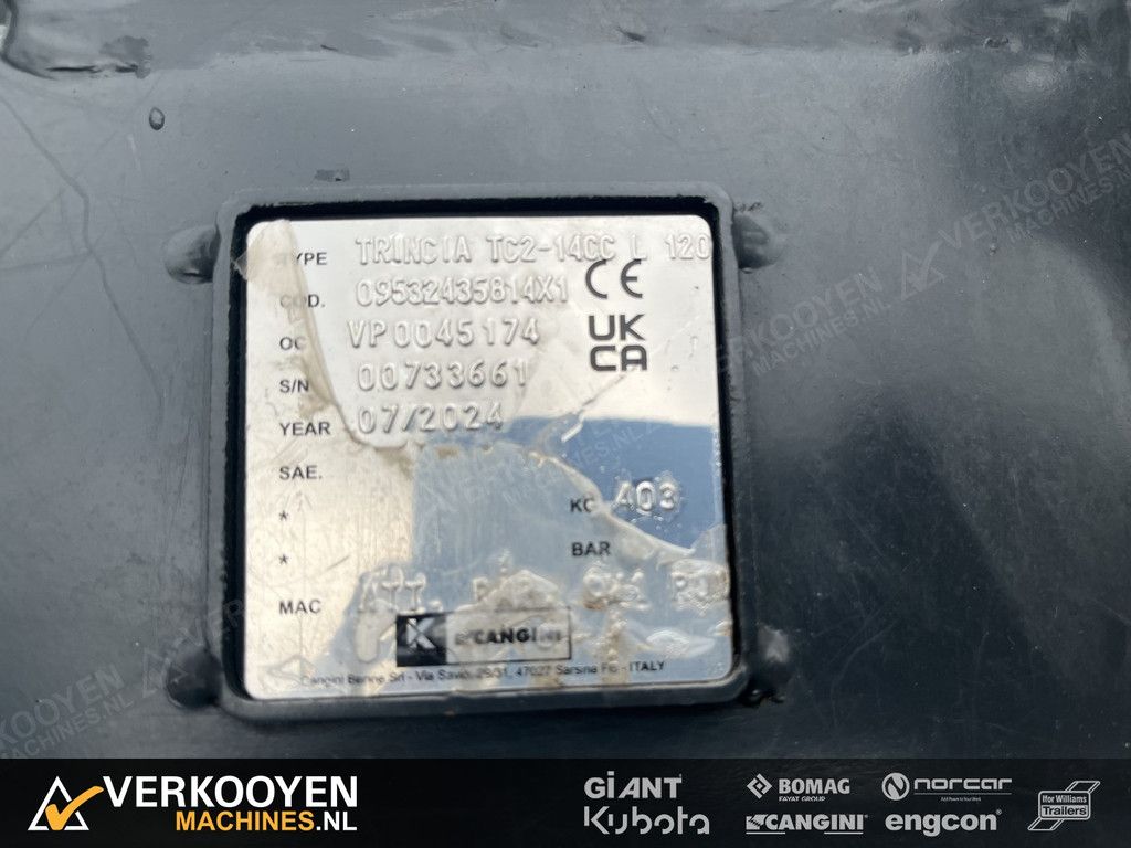 2024 Cangini Benne TC2-120 Mulcher Klepelmaaier CW10 VK9624