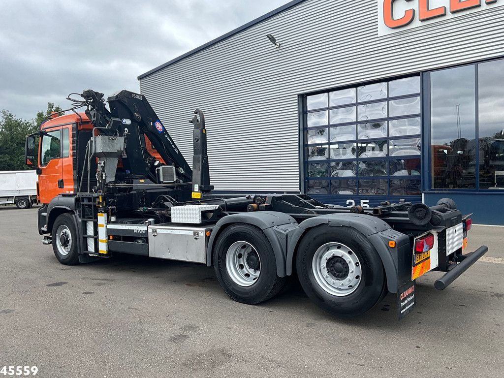 Man TGS 26.360 Euro 5 6x4H HMF 15 Tonmeter laadkraan