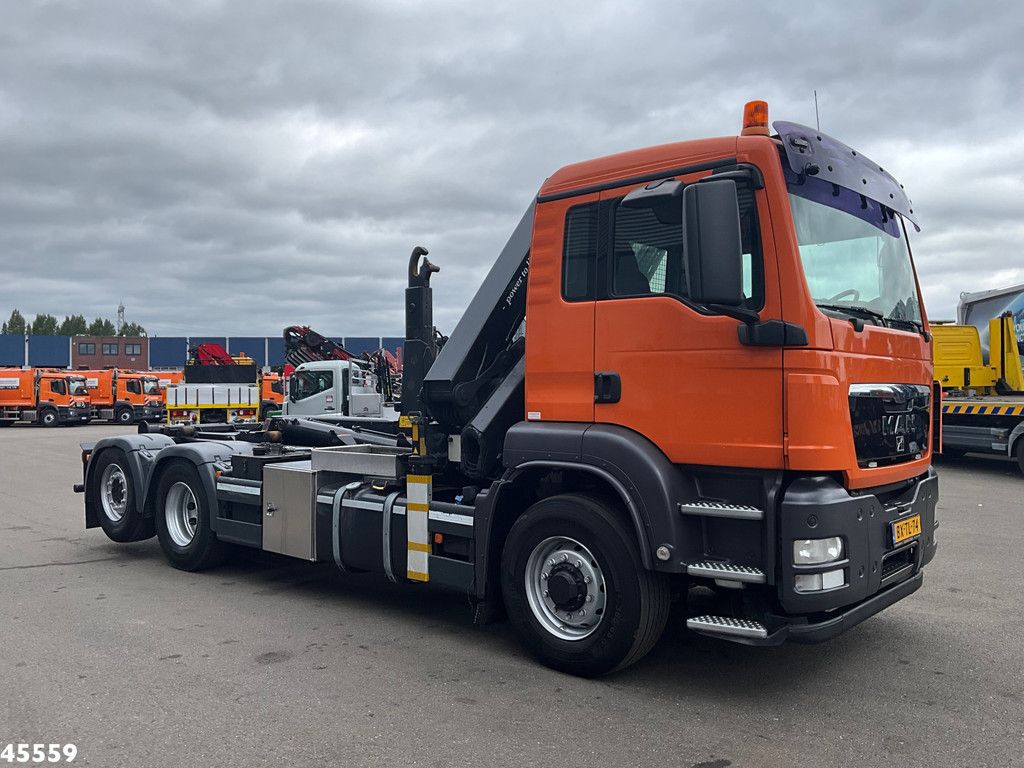 Man TGS 26.360 Euro 5 6x4H HMF 15 Tonmeter laadkraan